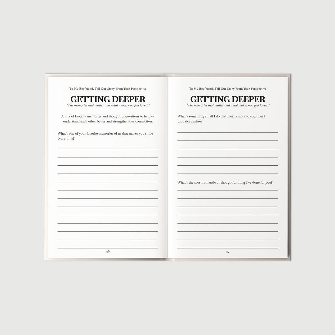 Boyfriend Prompt Journal – Your Story, From His Perspective
