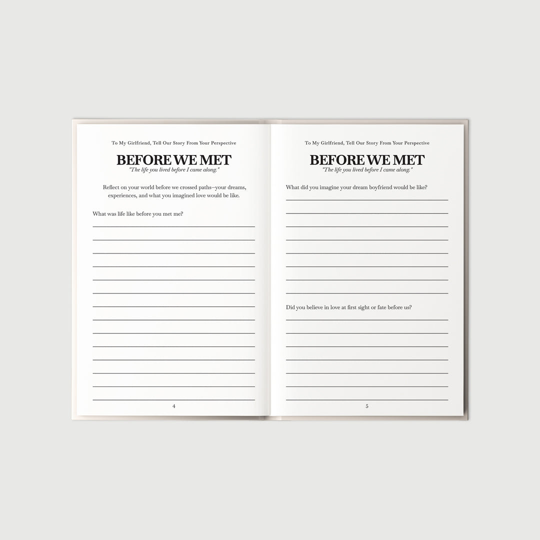 Girlfriend Prompt Journal – Your Story, From Her Perspective