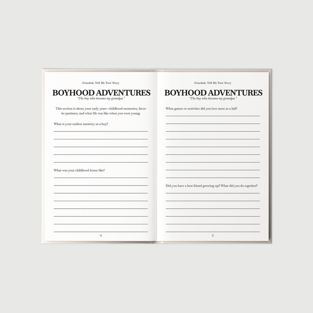 Grandfather Prompt Journal – His Story, His Legacy