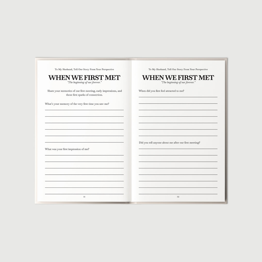 Husband Prompt Journal – Your Story Through His Eyes