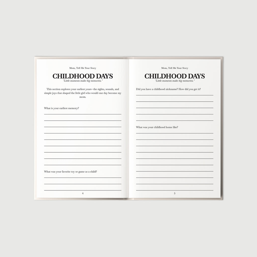 Mum Tell Me Your Story – Prompt Journal