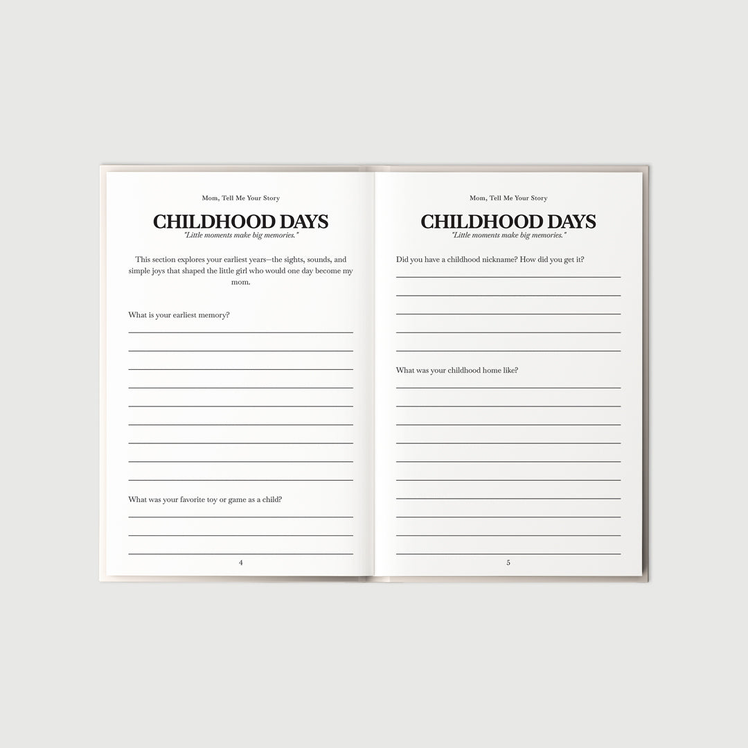 Mum Tell Me Your Story – Prompt Journal