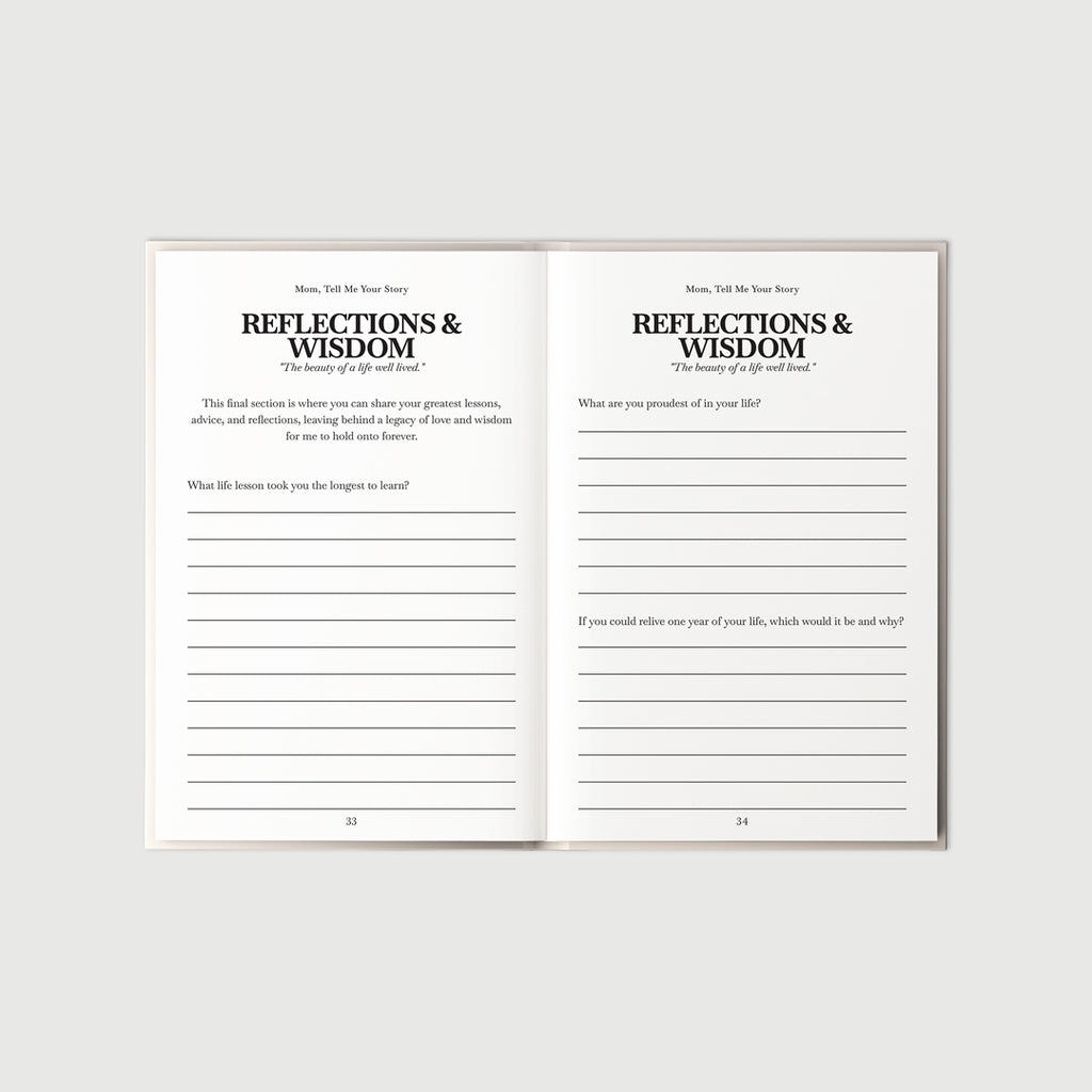 Mum Tell Me Your Story – Prompt Journal