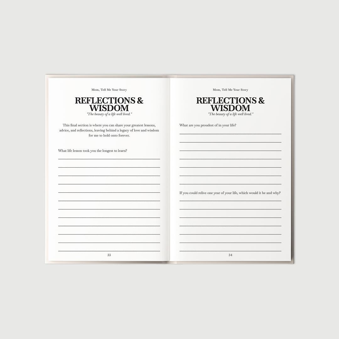 Mum Tell Me Your Story – Prompt Journal