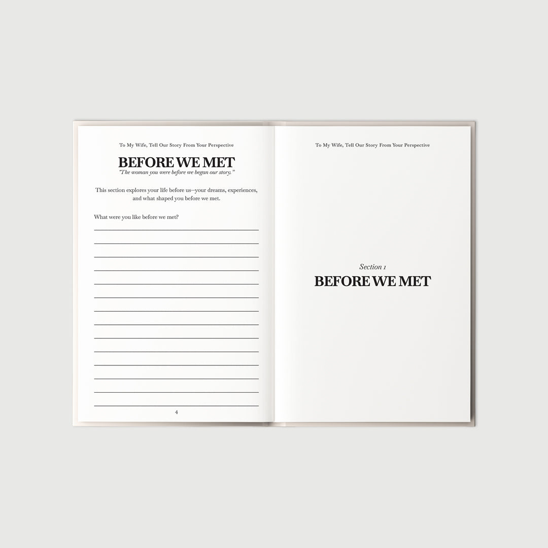 Wife Prompt Journal – Your Story Through Her Eyes